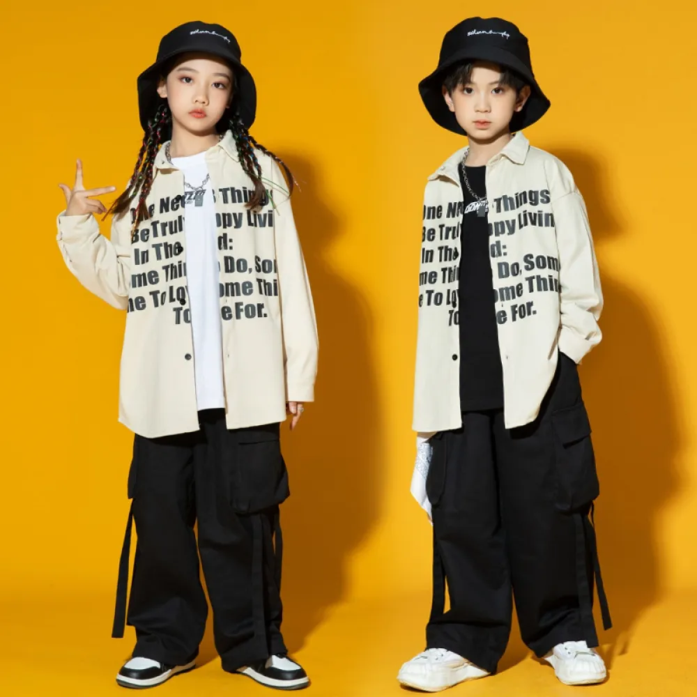 Abiti alla moda per bambini di danza di strada, abiti per ragazzi e ragazze, hip-hop alla moda e belli per bambini Hiphop Street