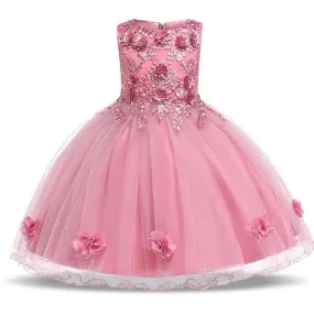 Abiti da sera per bambini Abiti da sposa per ragazze Abiti da festa per principesse rosa per bambini Abiti da festa per ragazze