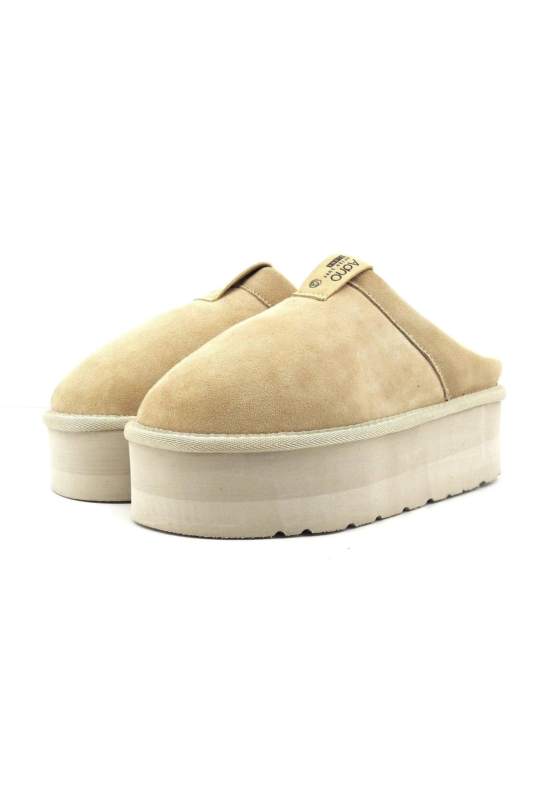 ADNO Ciabatta Pelo Donna Cloud Beige AOW100000