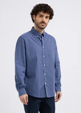 Camicia a microquadri uomo