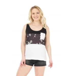 Crush 3 Picture Tank Top (A Daisy Black) Donna