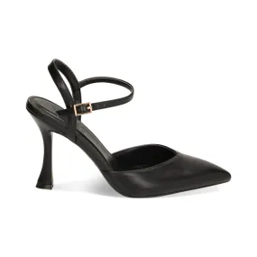 Décolleté Slingback nere, tacco 9,5 cm