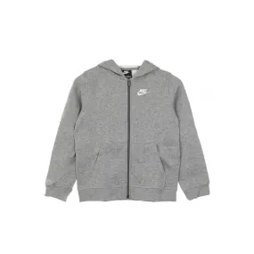 felpa cappuccio zip bambino hoodie club CARBON HEATHER/SMOKE GREY/WHITE