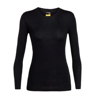 Intimo ICEBREAKER Merino 175 Everyday Ls Crewe (Black) Donna