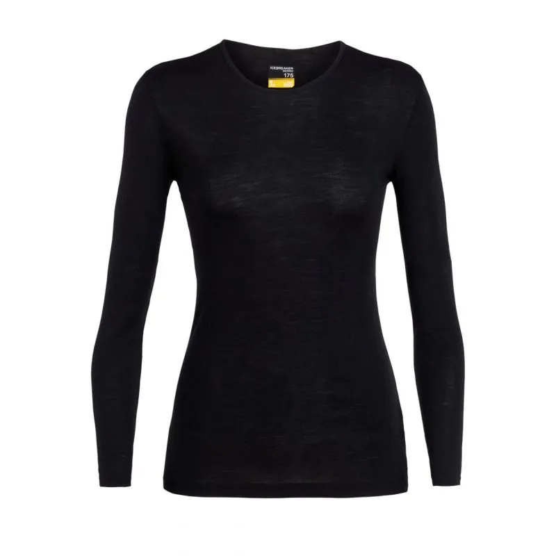 Intimo ICEBREAKER Merino 175 Everyday Ls Crewe (Black) Donna