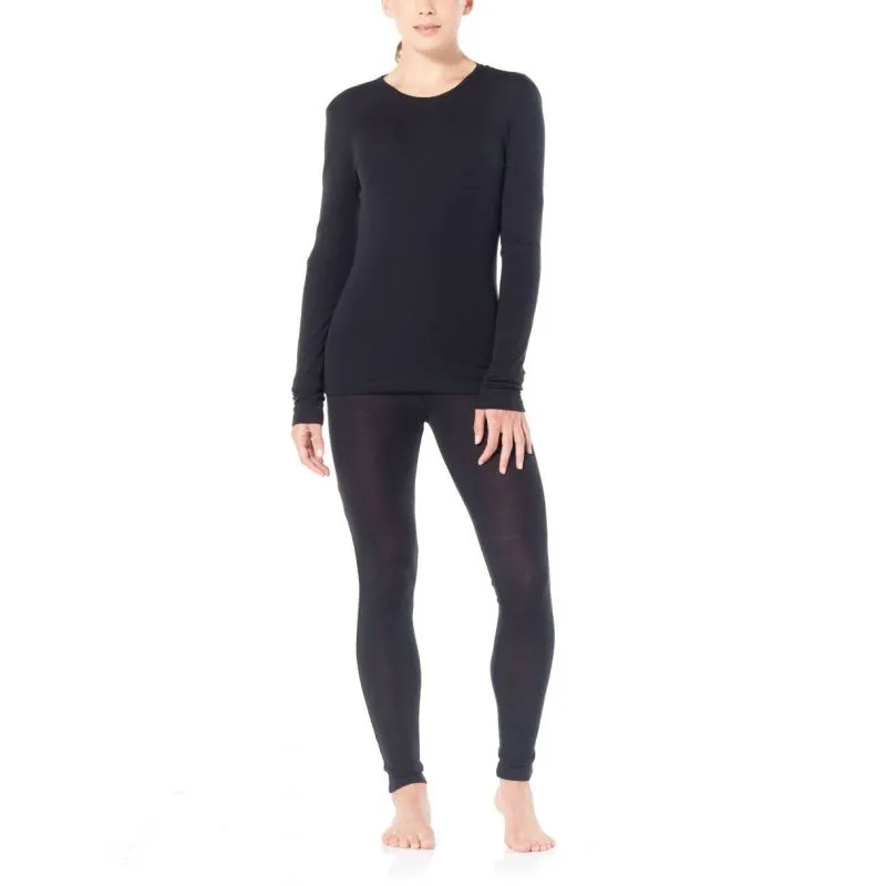 Intimo ICEBREAKER Merino 175 Everyday Ls Crewe (Black) Donna