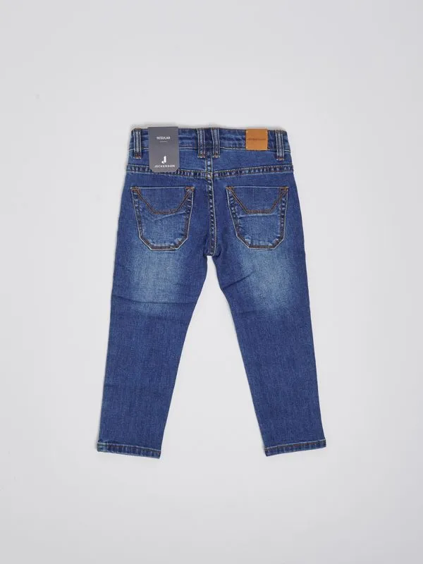 Jeans bambino Jeckerson con patch Denim