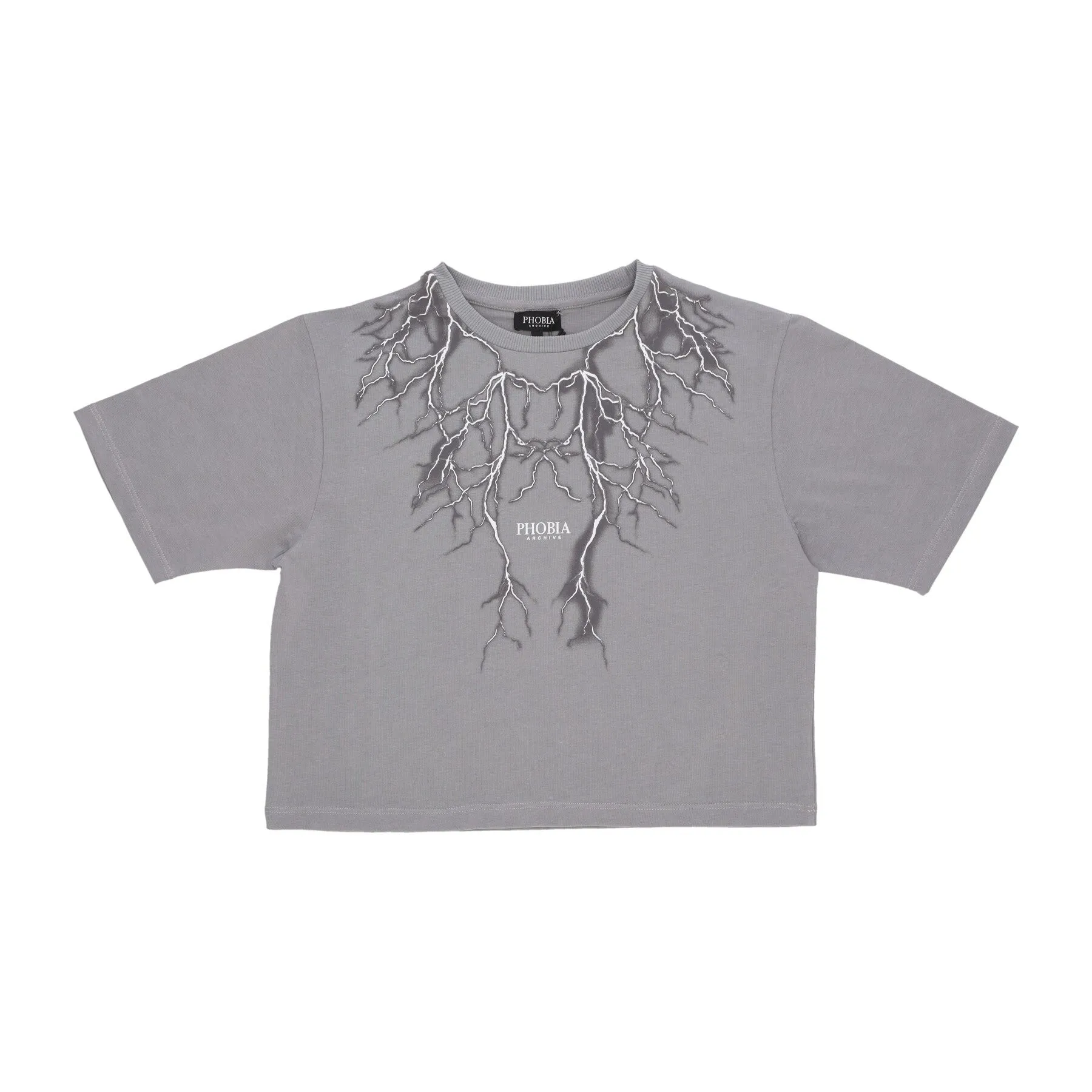 Maglietta Donna Lightning Crop Tee Grey/grey