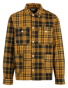  PAUL SMITH   Camicia collo classico a quadri in cotone | Giallo