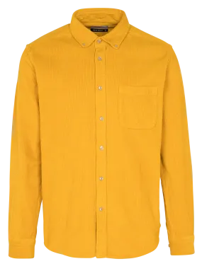  PORTUGUESE FLANNEL   LOBO - Camicia con collo classico in cotone a coste | Giallo