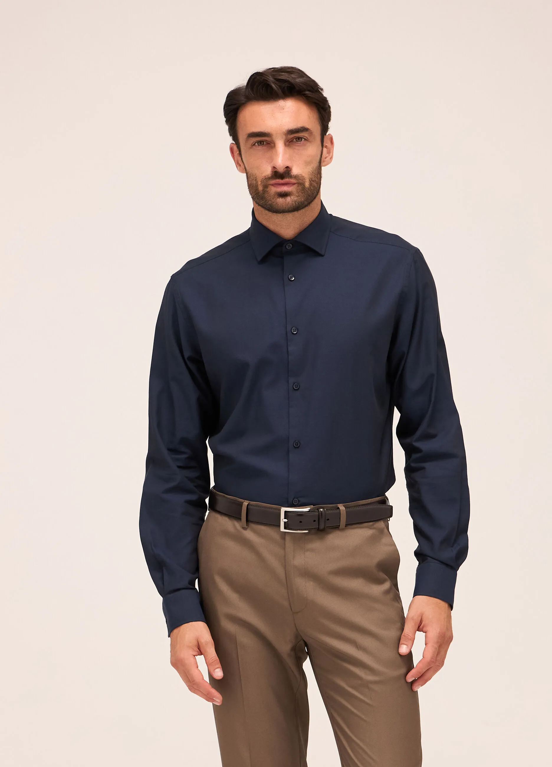 RUMFORD  Camicia regular fit colletto francese in cotone uomo