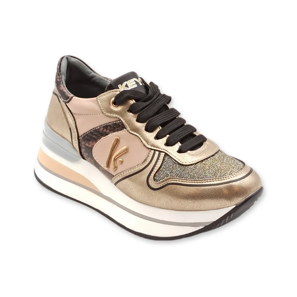 Sneakers donna ecopelle Keys k-5531 taupe