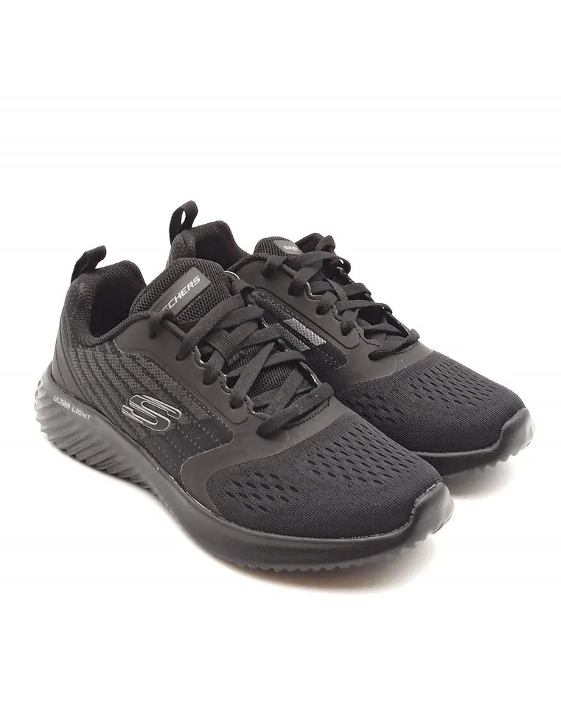 Sneakers uomo in tessuto Nero SKECHERS Bounder Verkona 232004 bbk