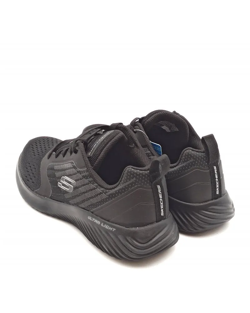 Sneakers uomo in tessuto Nero SKECHERS Bounder Verkona 232004 bbk