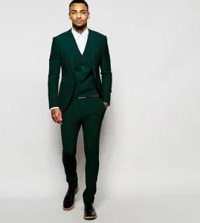 Ultimi smoking da sposo verde scuro Groomsmen Custom Made Abiti da uomo migliori Abiti da uomo per matrimoni giacca  pantaloni